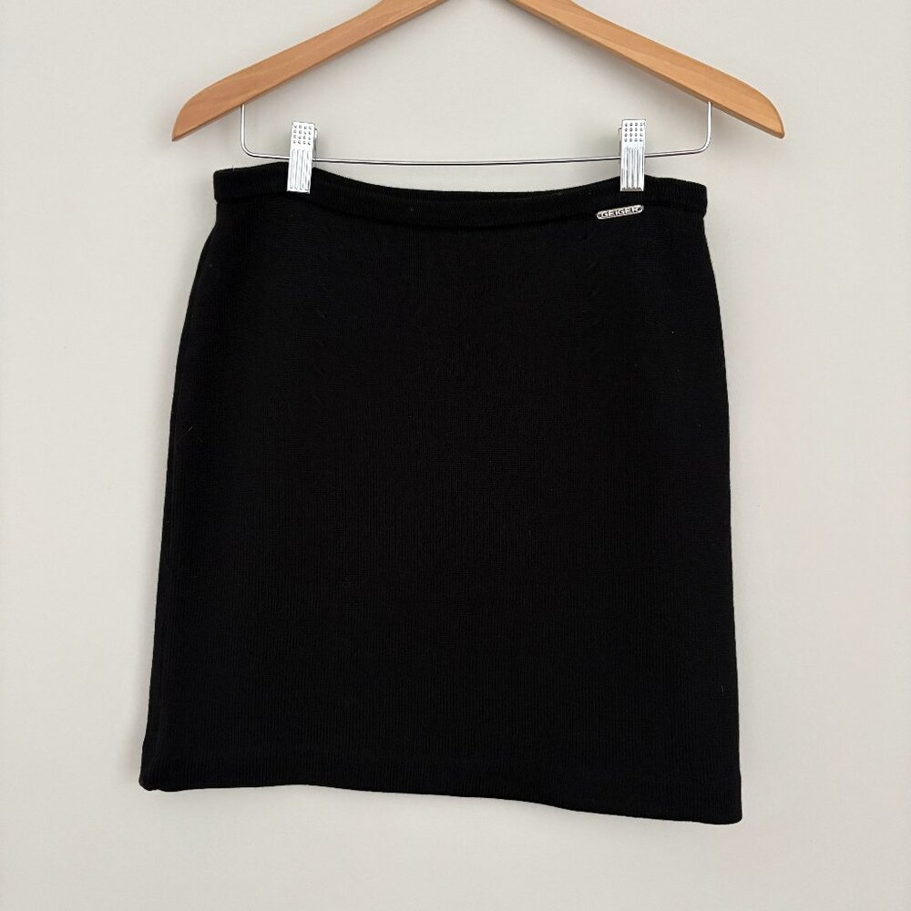 GEIGER Collections Austria Black Straight Pencil Skirt Alpine Chic Office 34